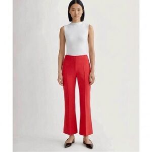 Everlane - women’s The Dream kick Flare pants red jersey cropped flare leg SZ XL